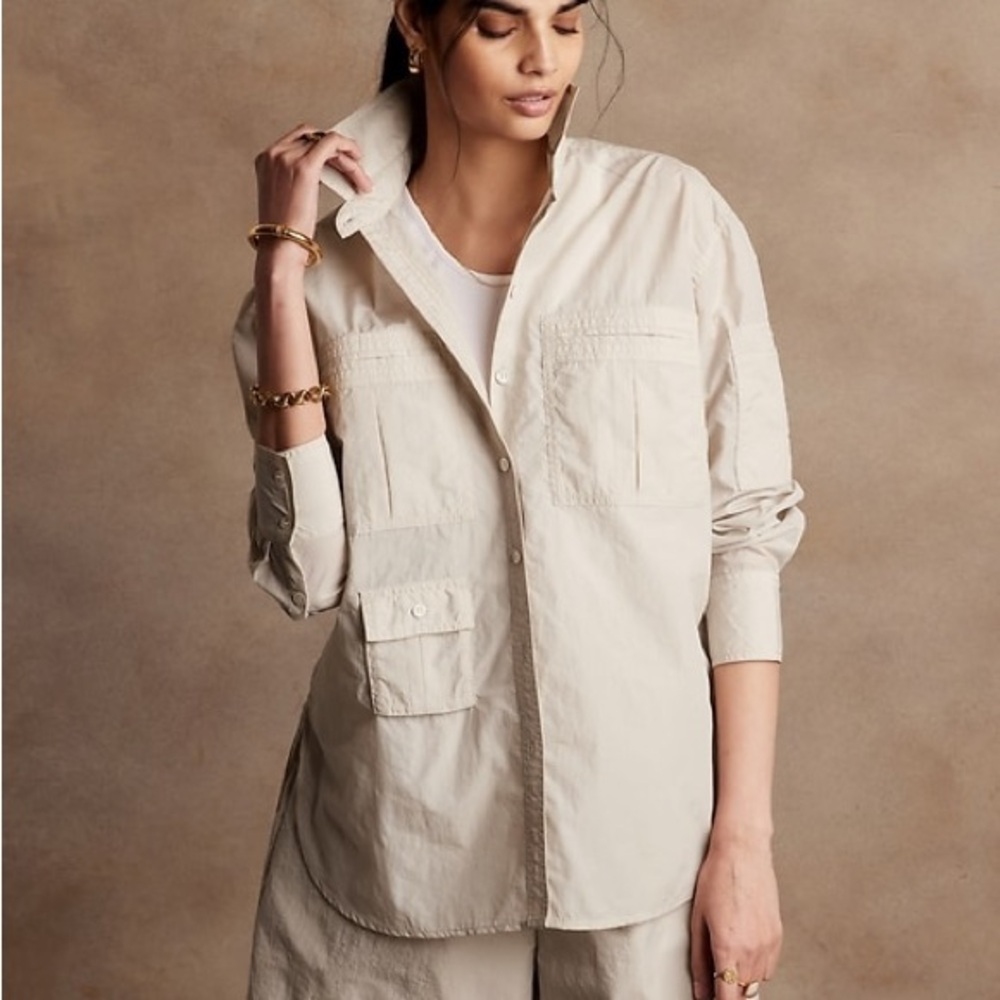 Banana Republic Oversized Parachute Tunic in Salton Sea, SMALL